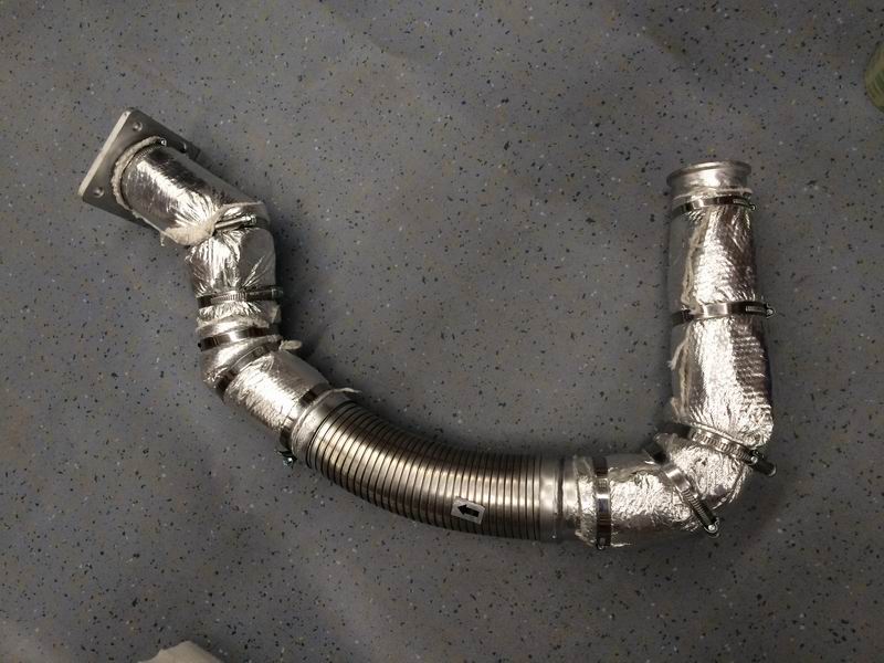 Exhaust corrugated pipe, flange 80*80, L=813mm