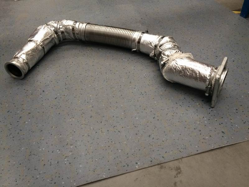 Exhaust corrugated pipe, flange 80*80, L=813mm-1