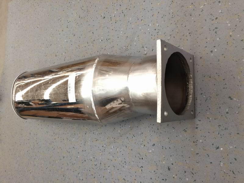 Exhaust tailpipe, Φ133, L=715, flange 119*119