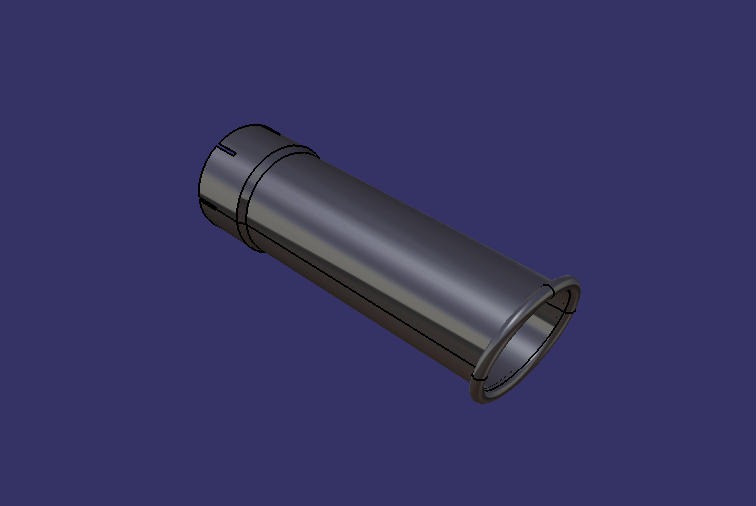 Exhaust tailpipe, Φ114, L=405mm, cutouts are evenly distributed