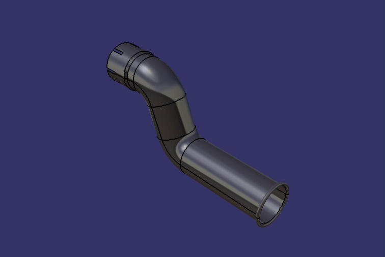 Exhaust tailpipe, Φ114, L=590mm, special type