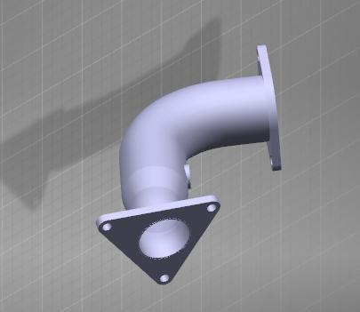 Exhaust bending pipe, Φ76, 324mm, special type