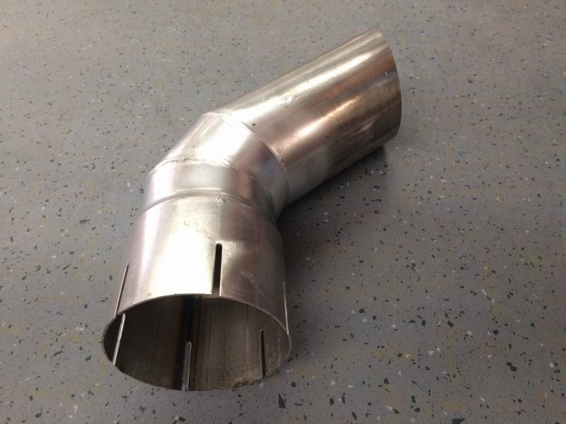 Exhaust tailpipe (Φ120, L=296, 125°)
