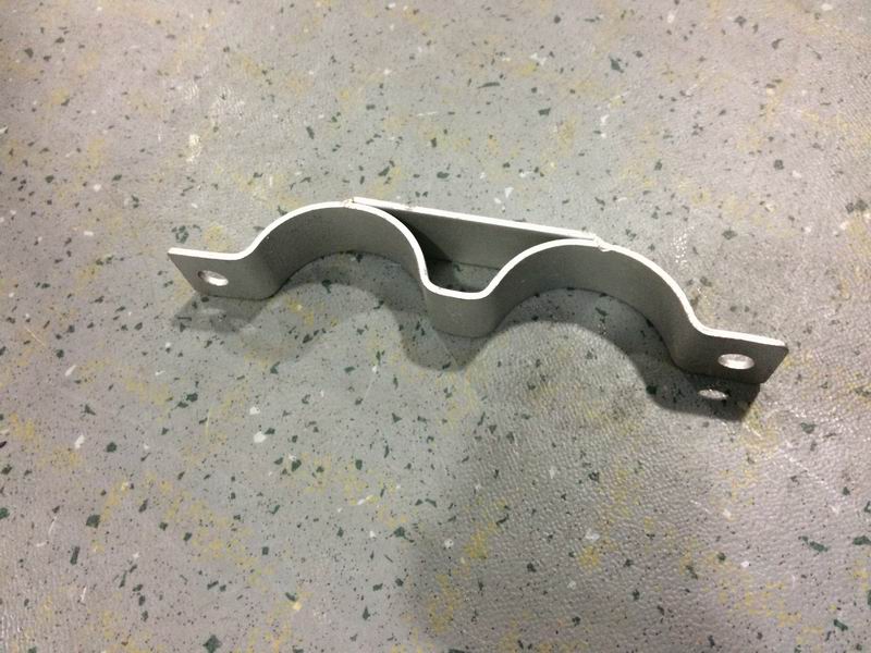 Exhaust pipe bracket, special shape, 3mm, without reinforcement-1