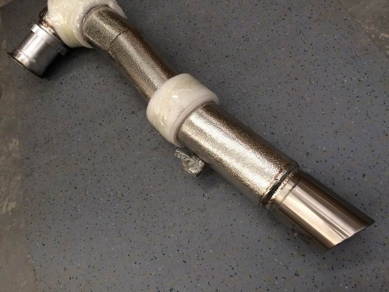 Exhaust tailpipe, Φ102, L=1252mm, with tail throat