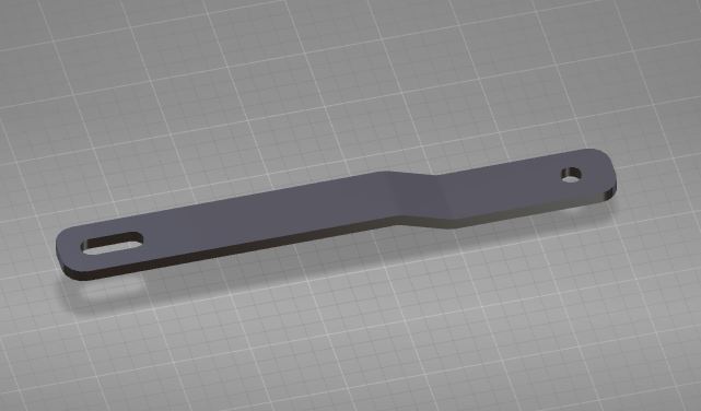 Exhaust pipe bracket, Z-shaped, thick 6, without reinforcement-1