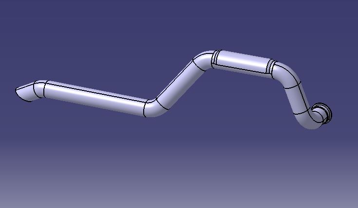 Exhaust tailpipe, Φ63, L=1440mm, special type