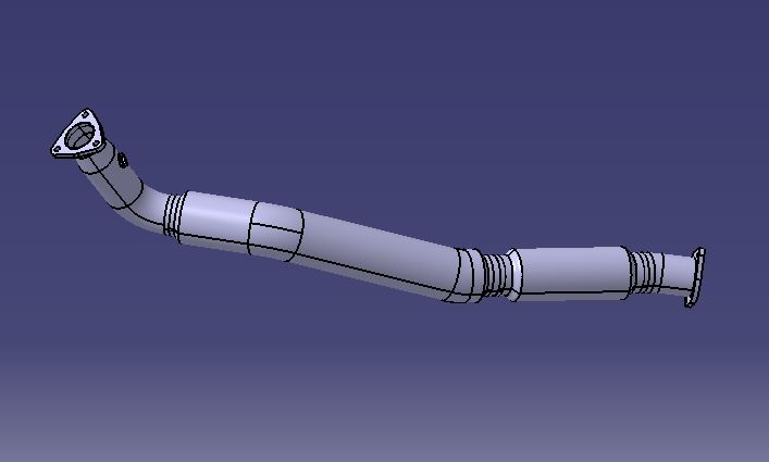 排气波纹管,Φ76,L=1362mm-1