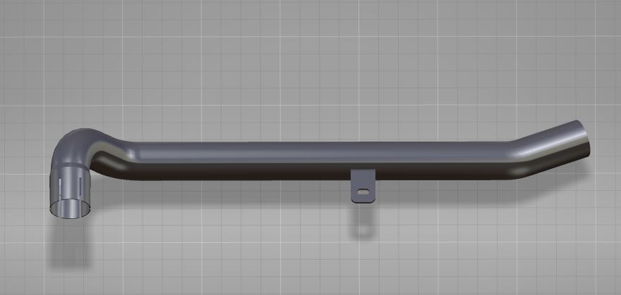Exhaust tailpipe, pipe diameter 63, length 1000, plug-in type-1