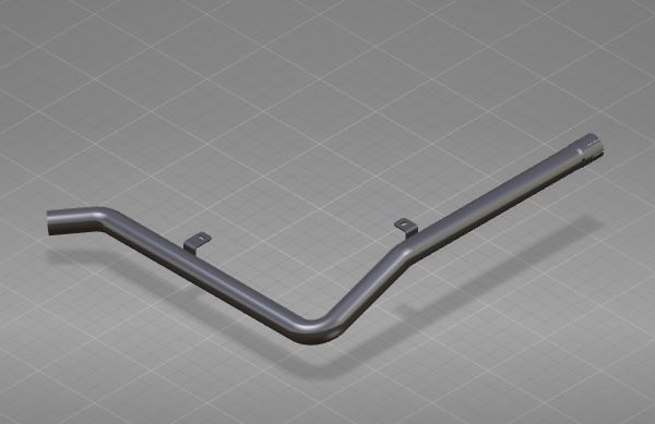 Exhaust tailpipe, Φ51, L=1907, plug-in type