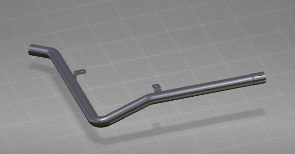 Exhaust tailpipe, Φ51, L=1907, plug-in type-1