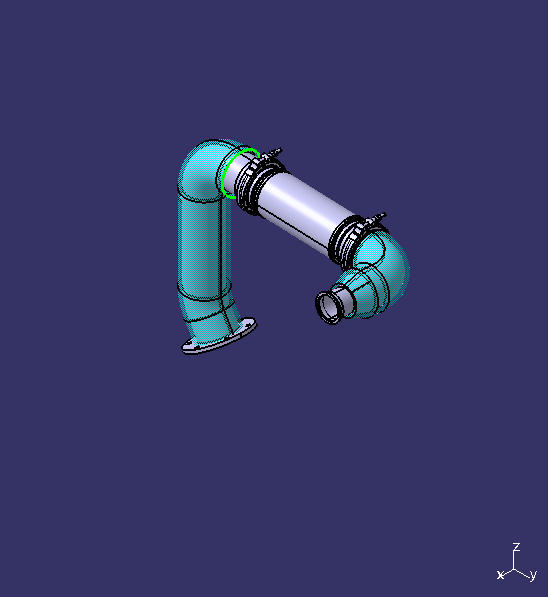 Exhaust bellows, rear-mounted car, Φ102