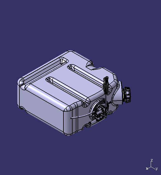 Urea tank, volume 26L, Yuchai Sanli, blow molding
