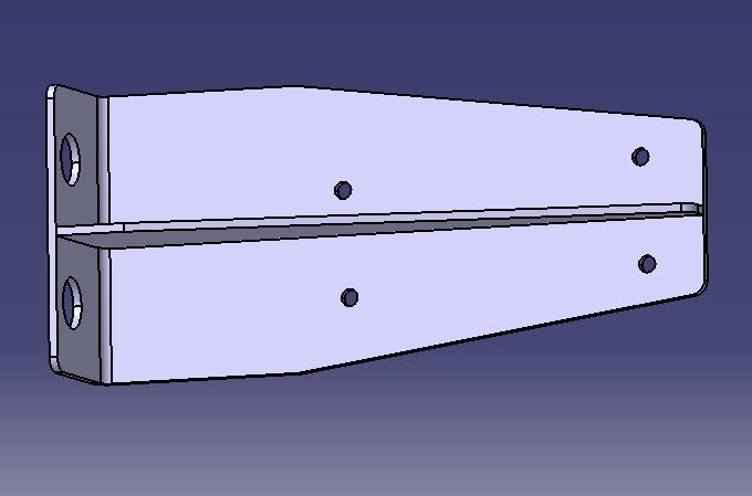 Radiator side bracket, L-shaped, ZK6935