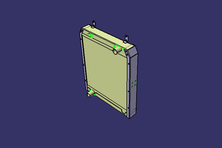 Engine radiator, mechanical fan, copper