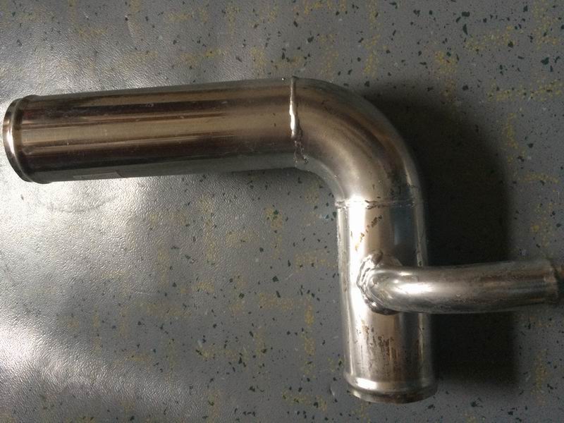 Right angle metal pipe, steel, Φ60, 250/180/with joints