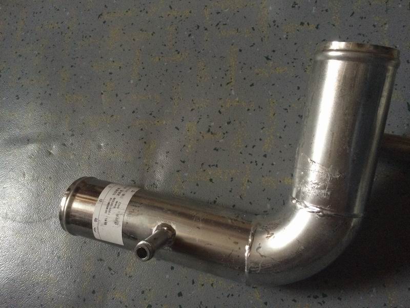 Right angle metal pipe, steel, Φ60, 250/180/with joints-1