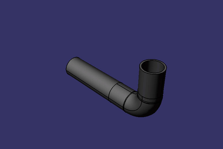 Right angle hose, Φ55-Φ57, 150/320, EPDM rubber