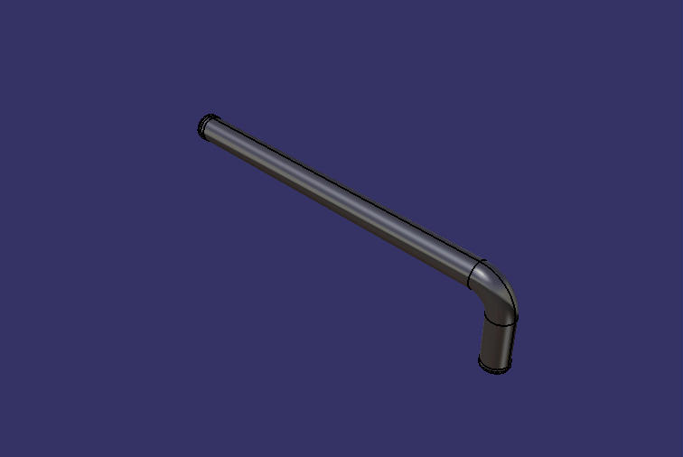 Прямоугольная стальная труба, Φ 60 , 860 / 180 , без суставов