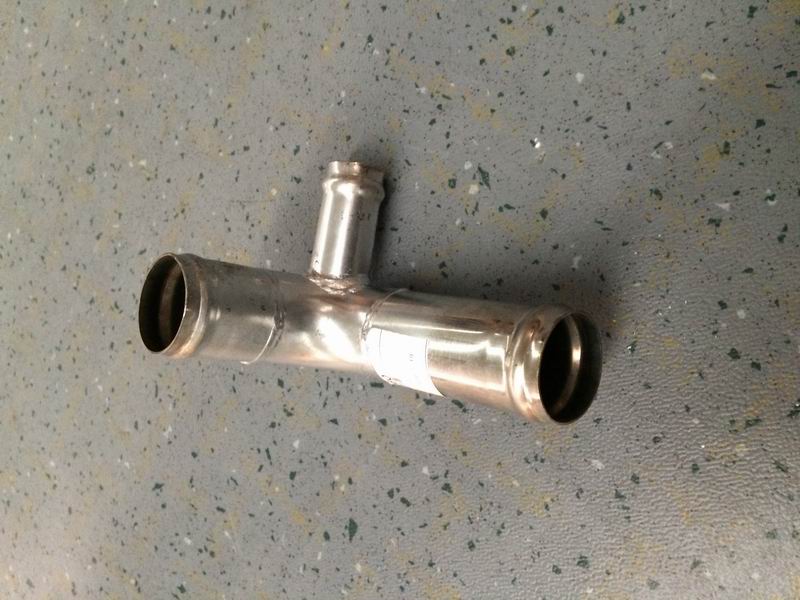 Right angle metal pipe, steel, Φ38, 120/80/with joints