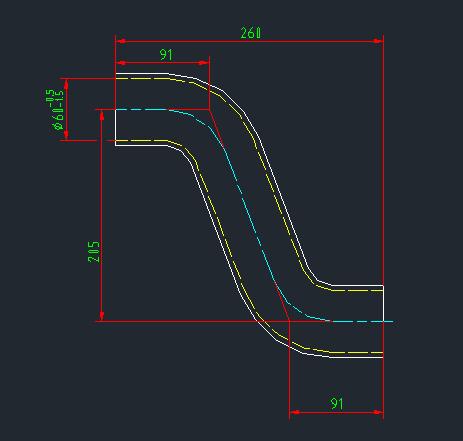 Шланг специальной формы, Φ 60 , этиленпропиленовый тример, черная резина