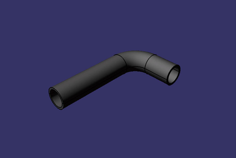 Right angle hose, Φ45, 130/260, EPDM rubber
