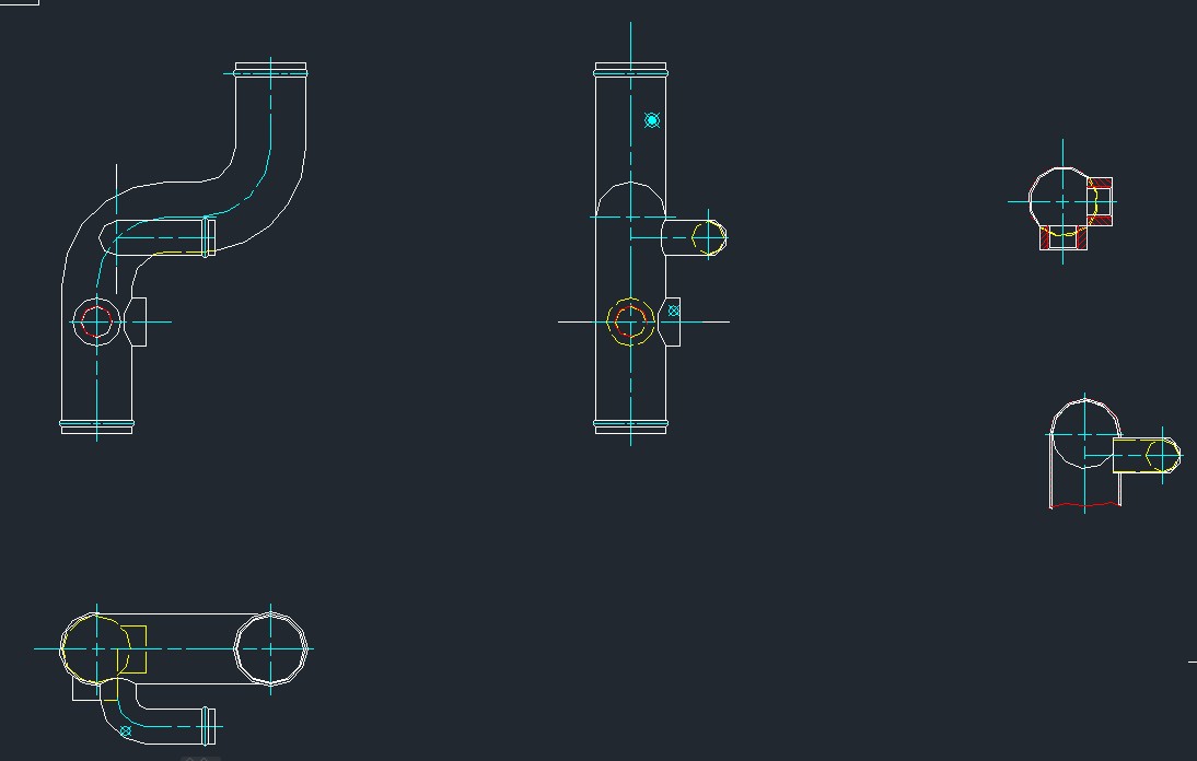 Металлическая труба Z-типа, сталь, Φ 50 , Л= 265 /Ч= 124 и с суставами