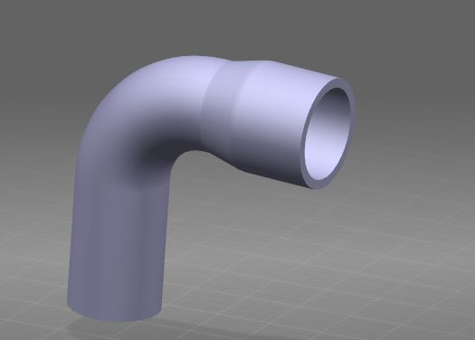 Right-angle hose, Φ38-Φ48, 115/120, Class B ternary and C-1