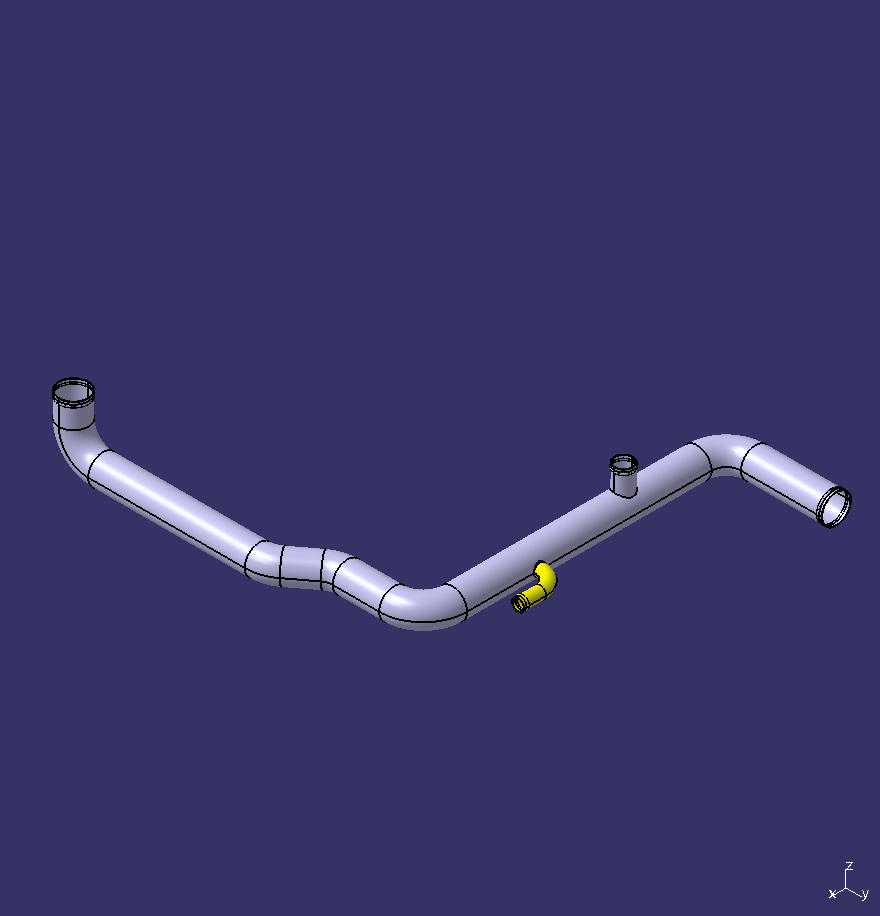 Special-shaped steel pipe, Φ60, 90°, 631/225, Φ25