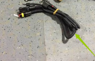 Temperature control switch wiring harness