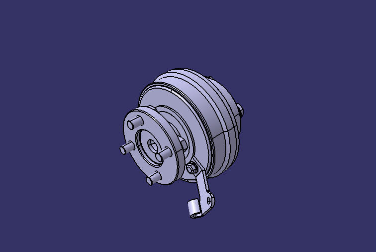 Fan electromagnetic clutch, front, 1 speed