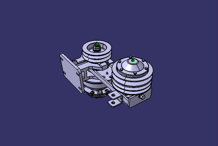 Cooling transmission mechanism (with electromagnetic, whole, left, 2B+1C)