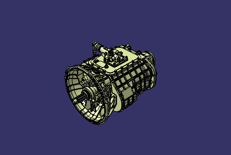 Transmission assembly, 6DSX180, 6.33-0.75, SAE1, T150