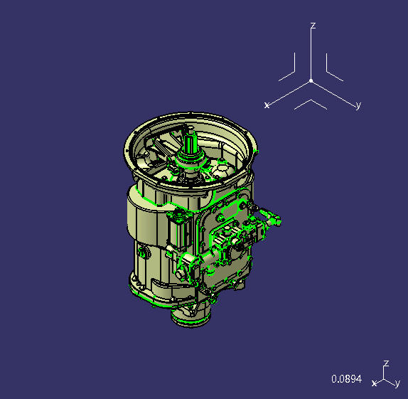 Transmission assembly, 6DSX180, 7.04-0.74, SAE1, T150