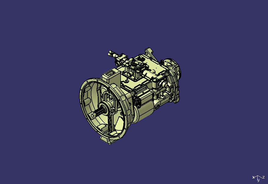 Transmission assembly, 6DSX95T, 6.37-0.74, SAE2, EQ153