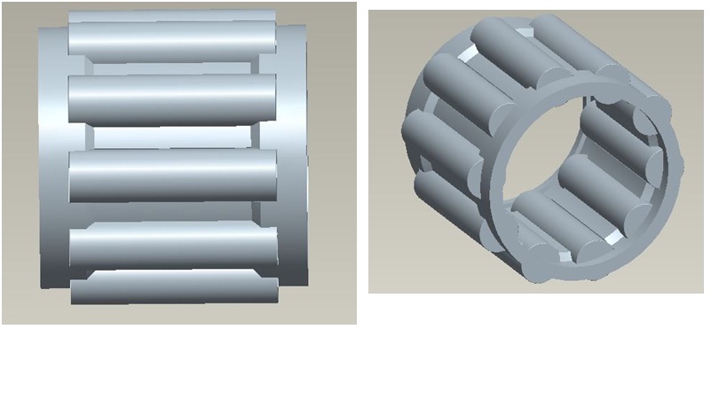 Long cylindrical roller bearing without outer ring