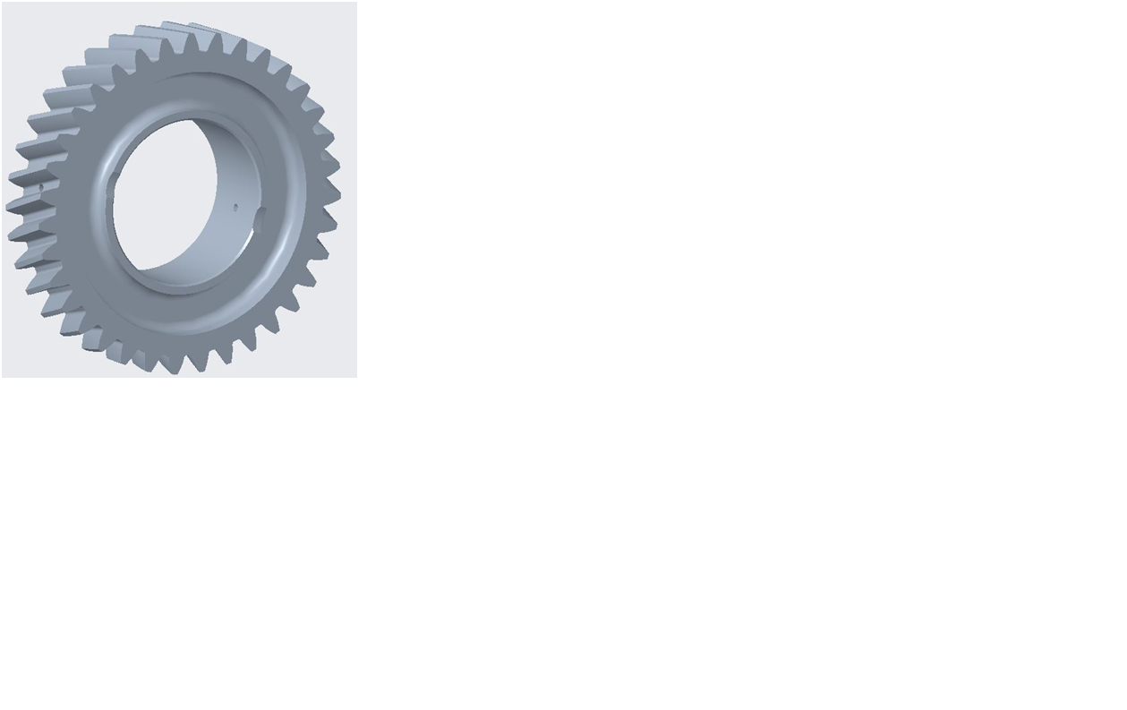 Second-axis and third-speed gears-1