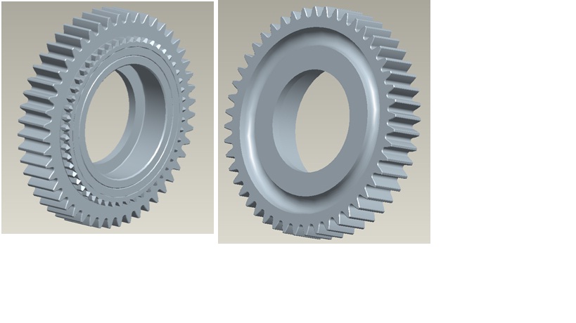 Two-axis reverse gear