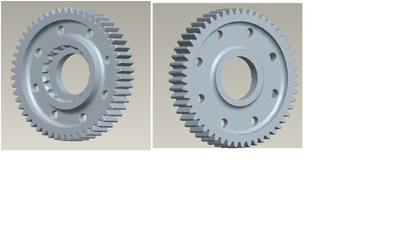 Two-axis first gear
