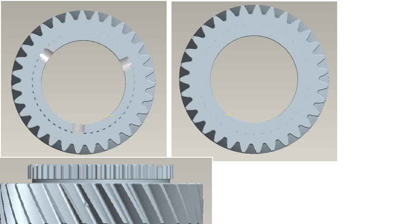 Second-axis three-speed gear
