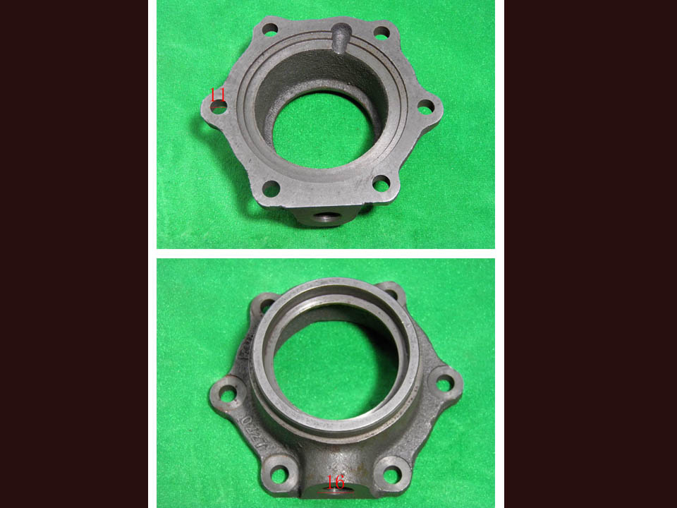 Two-axle rear bearing cover