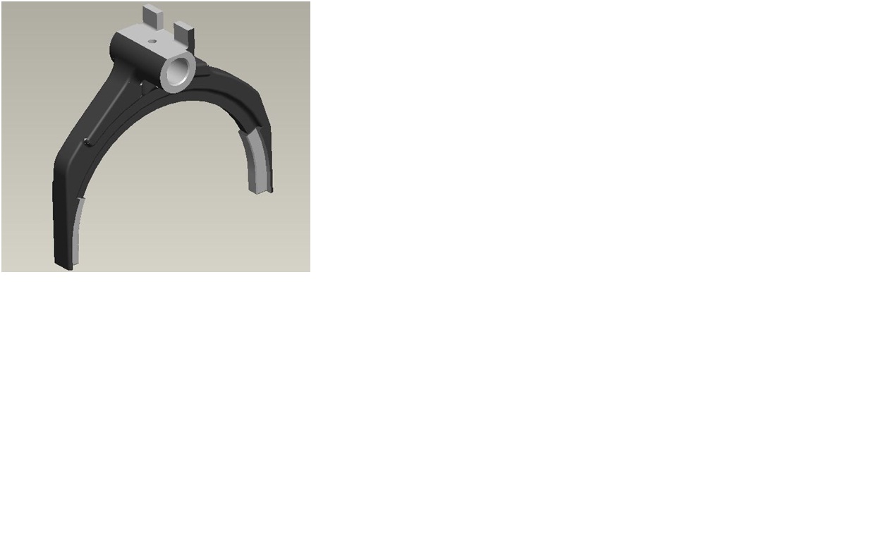 Third and fourth gear fork