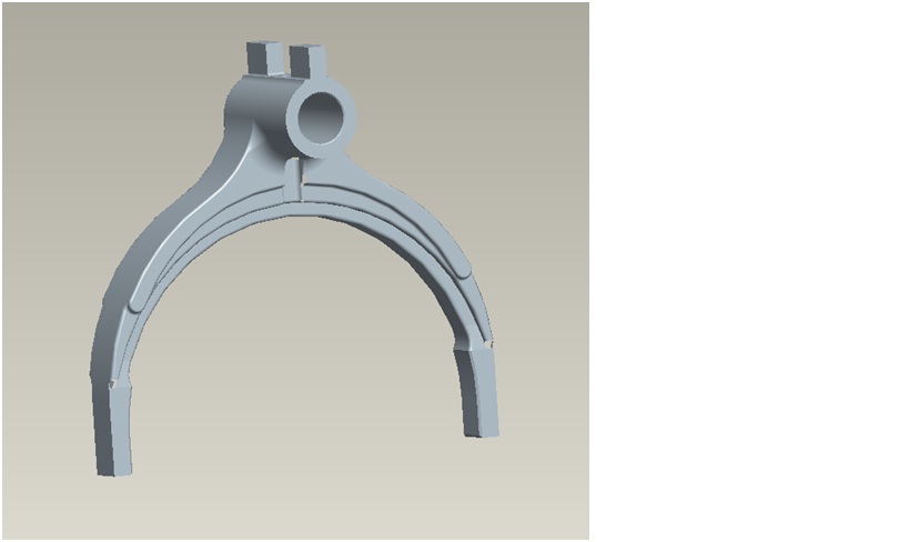 Second and third gear fork