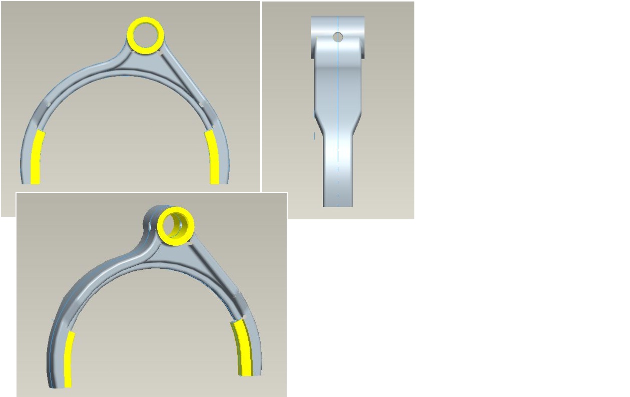 Third and fourth gear fork