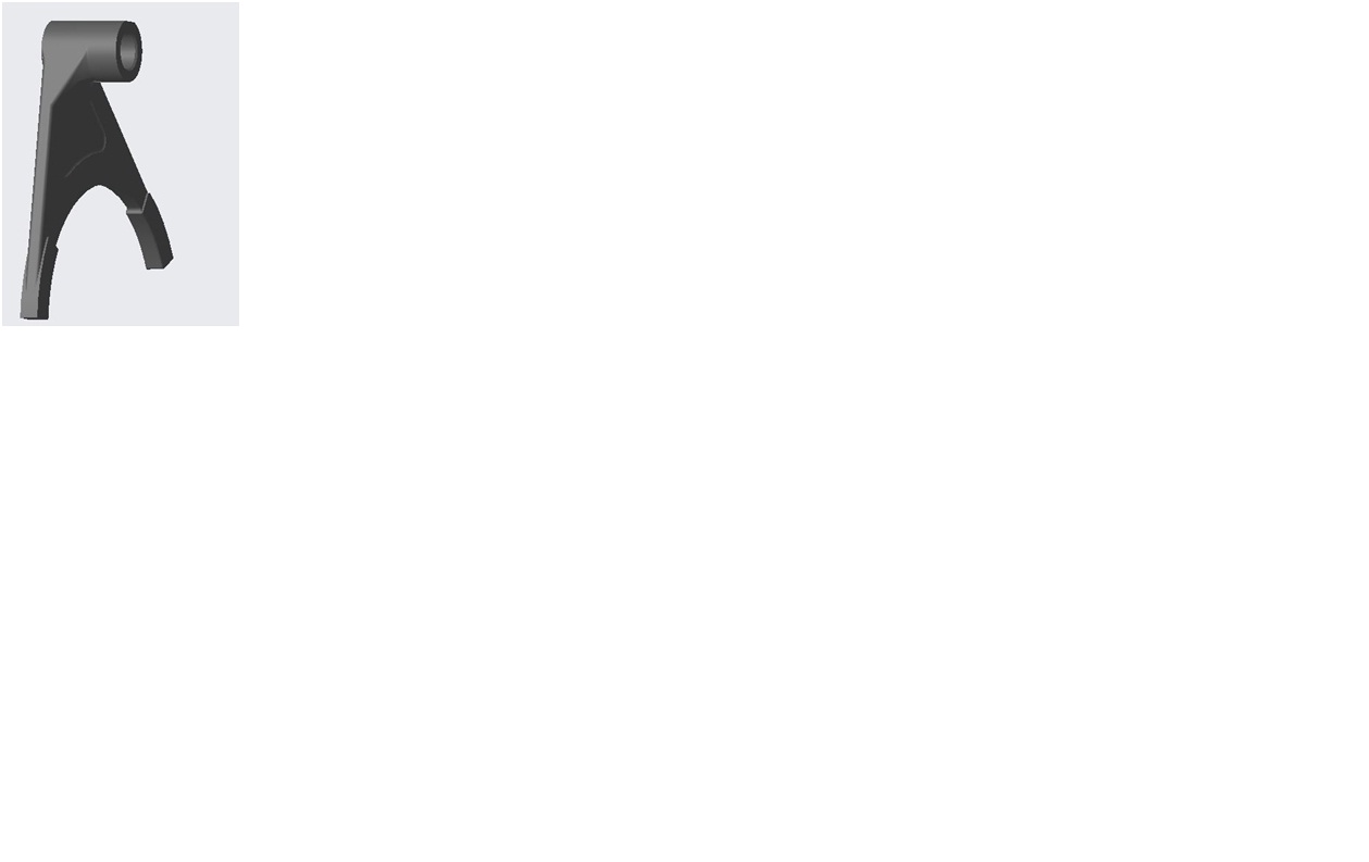 Reverse gear shift fork; the opening distance of the fork foot is 140-3