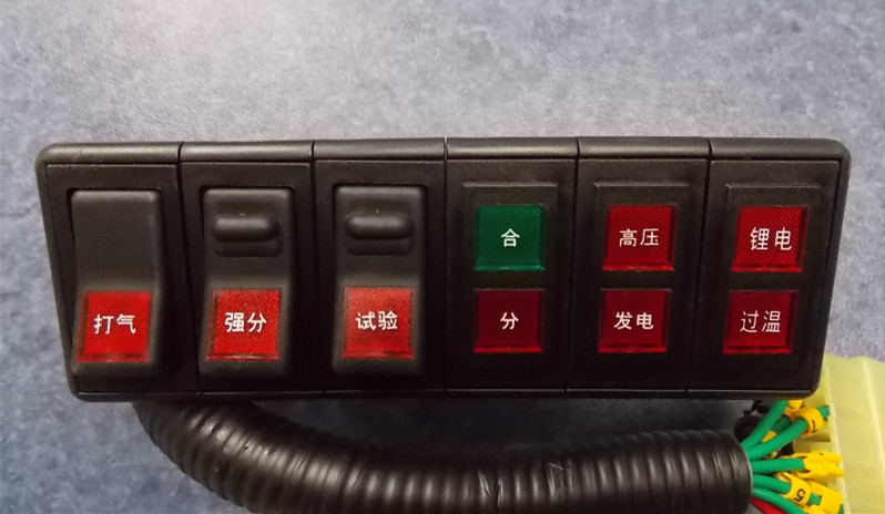 Rocker switch and indicator light assembly-1