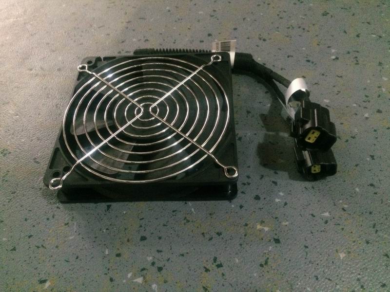 Power battery fan; with wiring harness
