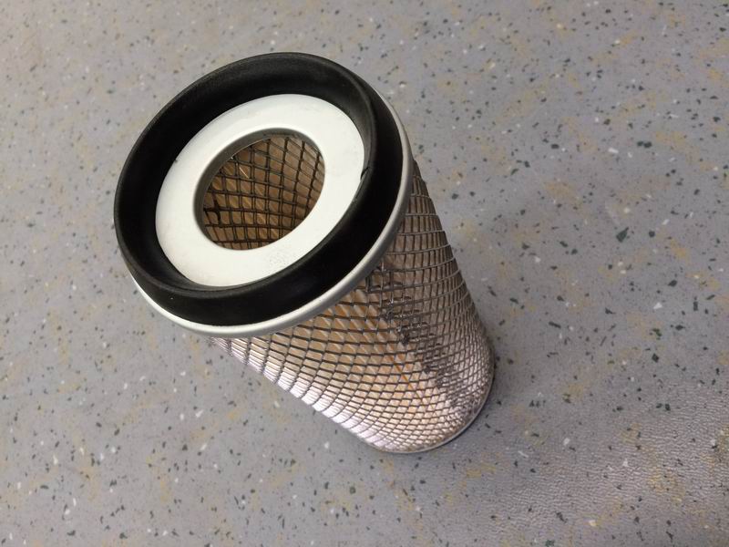Air compressor muffler filter element