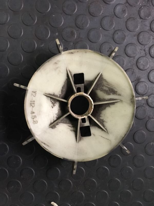 Steering oil pump motor fan