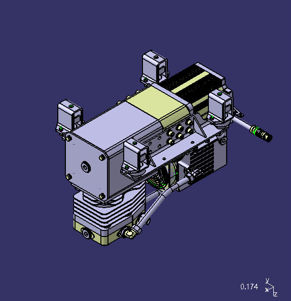 Electric air compressor, oil-free, 400L/min